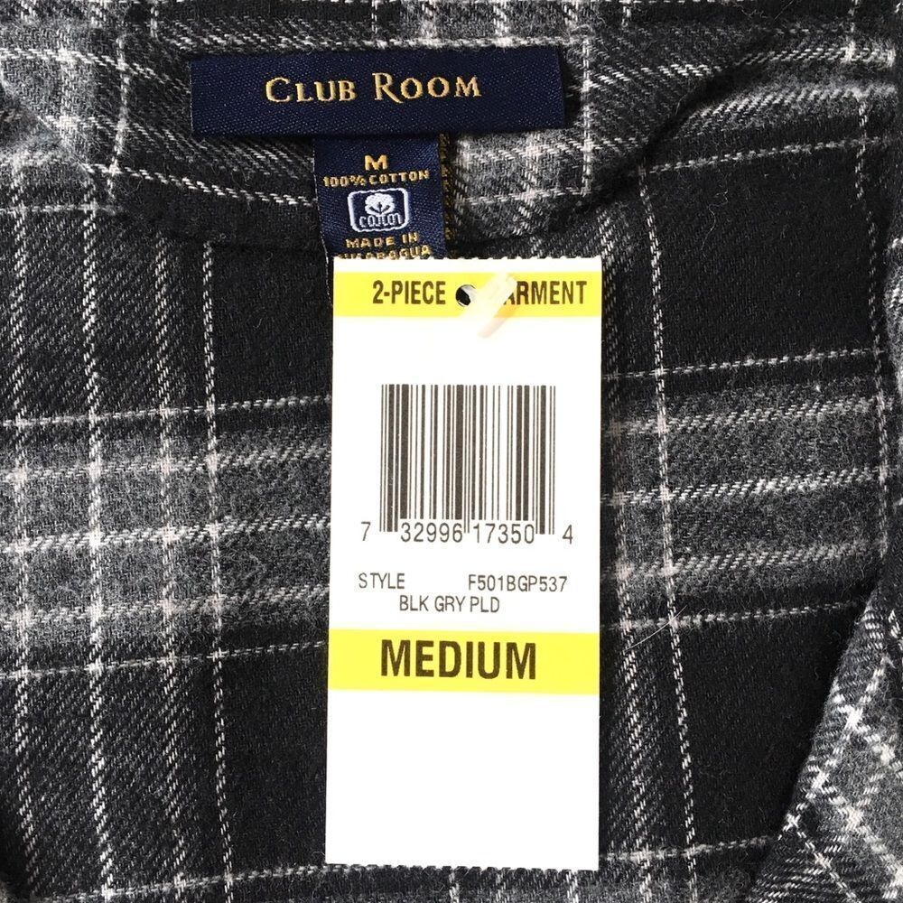 Club Room Long Sleeve Plaid Pajama Sleep Set — image 7 of 8